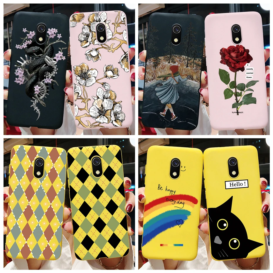 Funda de dibujos animados de flores para Xiaomi Redmi 8A, funda de teléfono de lujo, Fundas suaves delgadas para Xiaomi Redmi 8A 8 A A8, cubierta trasera para Redmi8A Capa