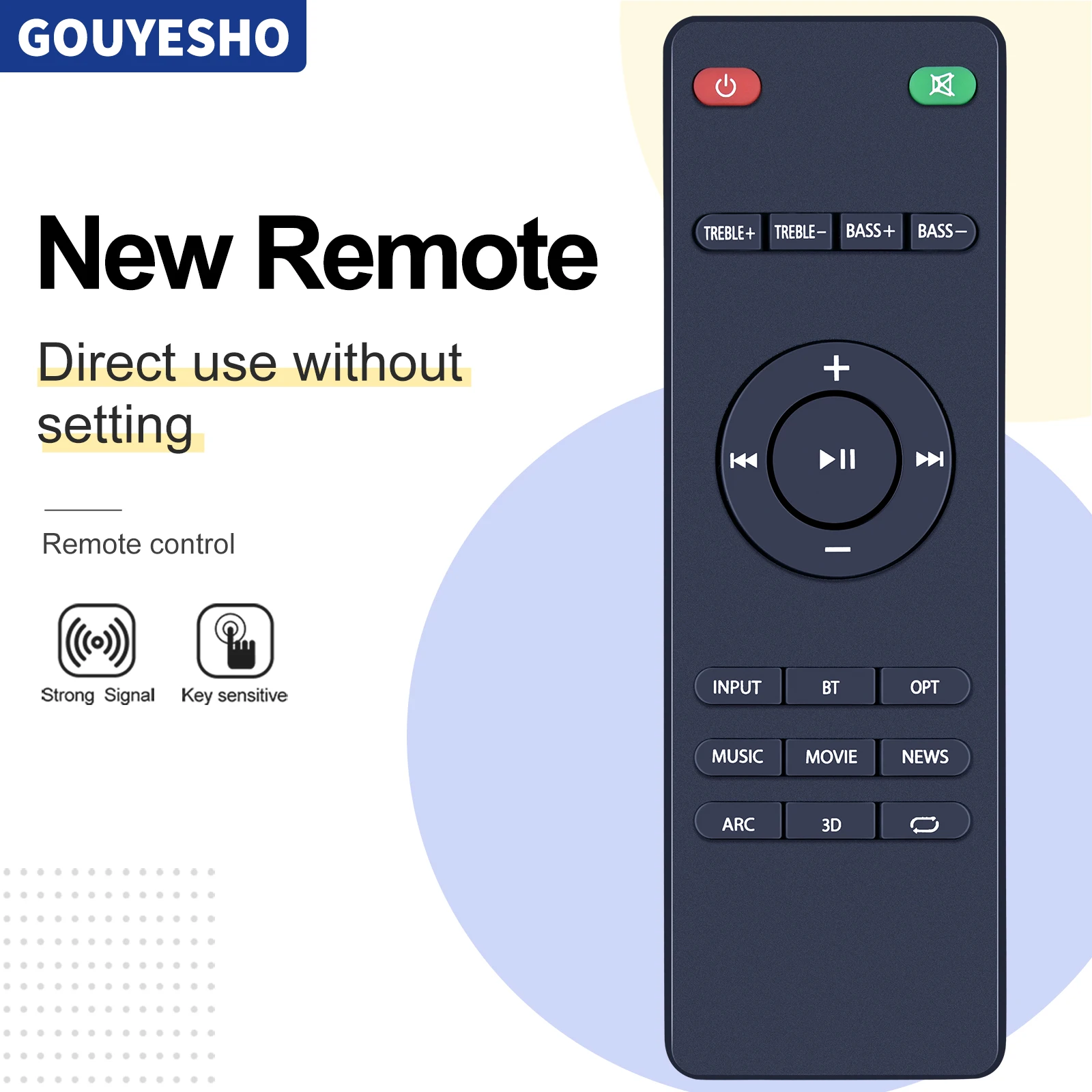 Nuevo Control remoto para Wohome S99 Small TV 2,1, barra de sonido, sistema de altavoces