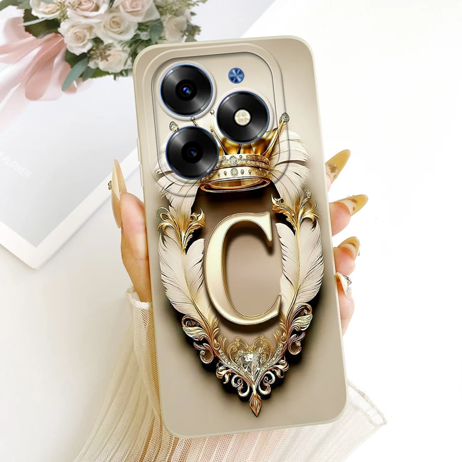 Para Infinix Smart 8 funda Smart8 Pro X6525 X6525B nuevas letras de corona funda de teléfono para Infinix Smart 8 HD Smart8 Plus bolsas suaves - imagen 4