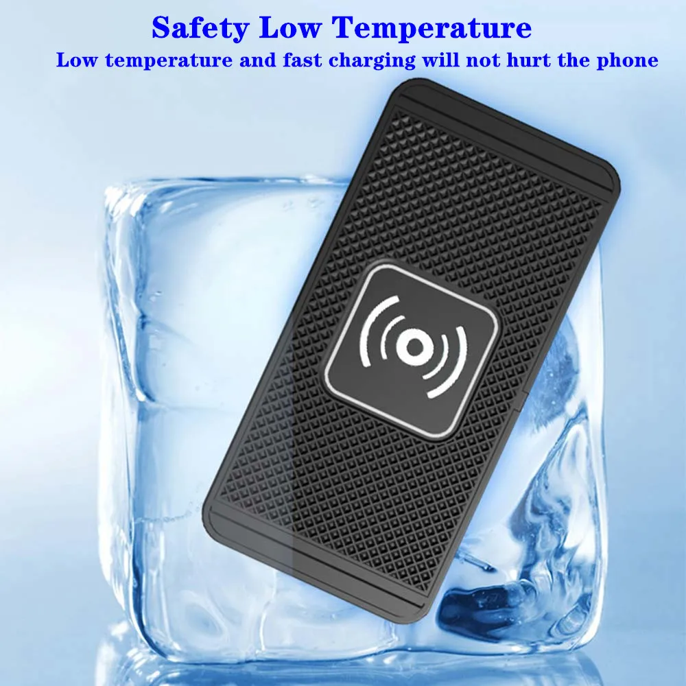 Cargador inalámbrico para iPhone 15 14 Pro Max Samsung Galaxy S23 Xiaomi Huawei carga rápida almohadilla antideslizante cargador inalámbrico para coche - imagen 5