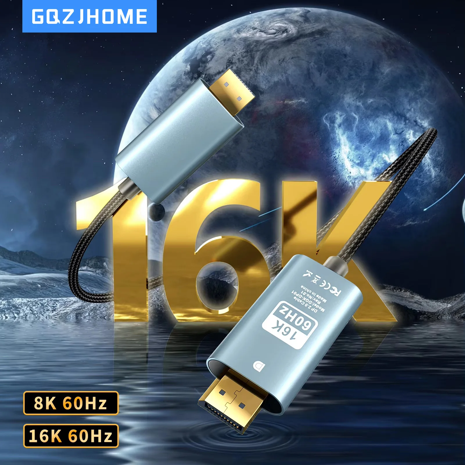 Cable Displayport 16K DP2.1 8K 4K144Hz Cable de Audio y vídeo para Xiaomi TV Box PC Monitor portátil juego DP Cable puerto de visualización