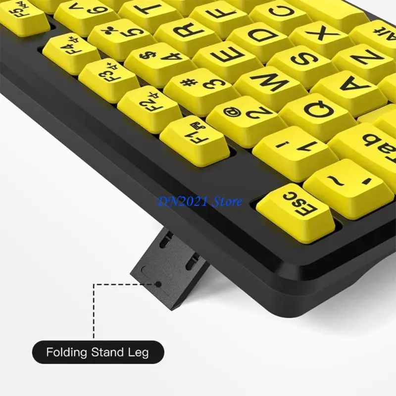 F3KE 104 keyas teclado computadora impresión mejoró visibilidad, operación rápida - imagen 3
