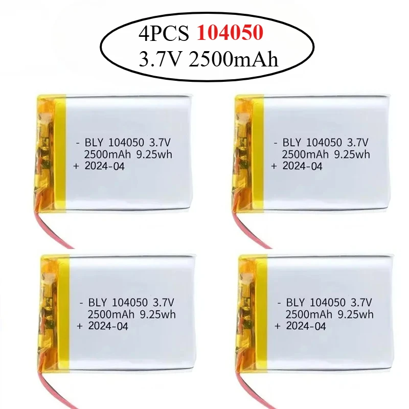 4 Uds 3,7 V 1000mAh/1500mAh/2000mAh/2500mAh/3000mAh batería de polímero de litio para navegador GPS PS4 controlador de juego walkie-talkie - imagen 4