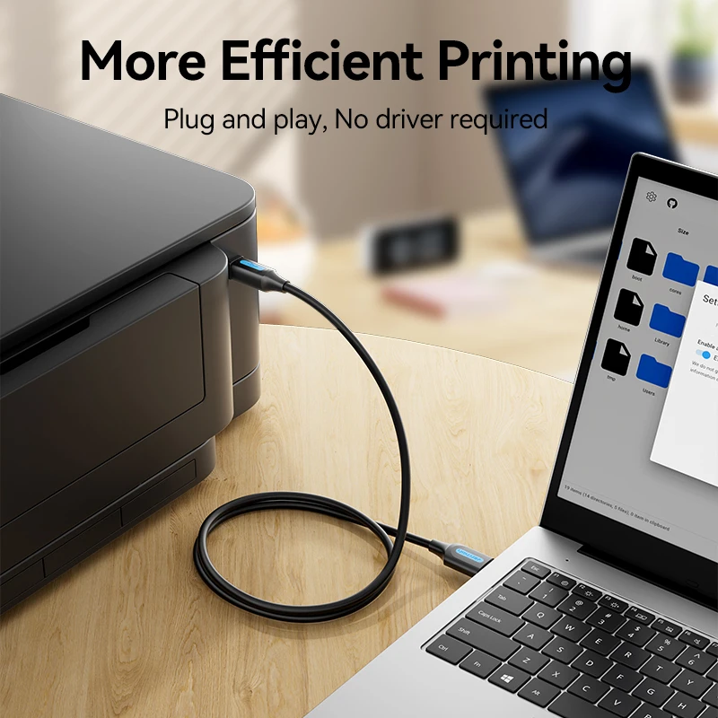 Vention-Cable USB 3,0 para impresora de etiquetas, A B A macho para Cable tipo Canon, Epson, HP, ZJiang, DAC, USB 2,0 - imagen 3