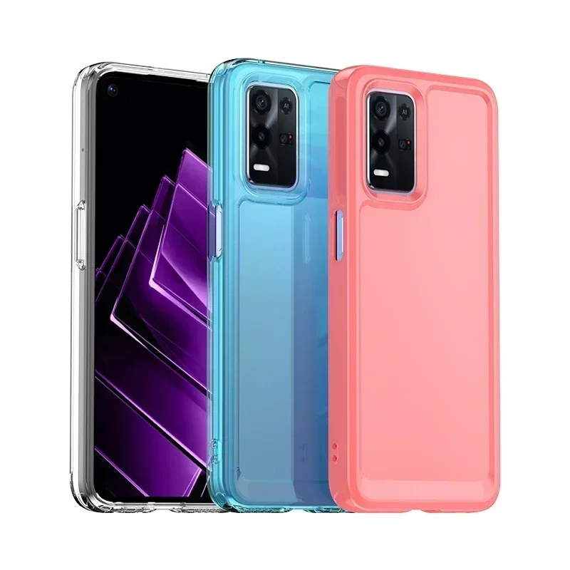 Funda de teléfono con parachoques de silicona Candy a prueba de golpes para OPPO K9X Realme 8/8 Pro/8S Narzo 30/Q3/Q3i/V13 5G - Funda protectora - imagen 3
