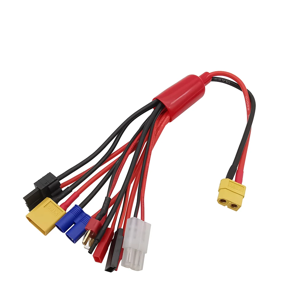 Conector adaptador de cargador 8 en 1 RC, conector Banana EC3 XT60 JST TRX FUTABA TAMIYA T, Cable de plomo para Cable de batería Imax B6 B6AC - imagen 3