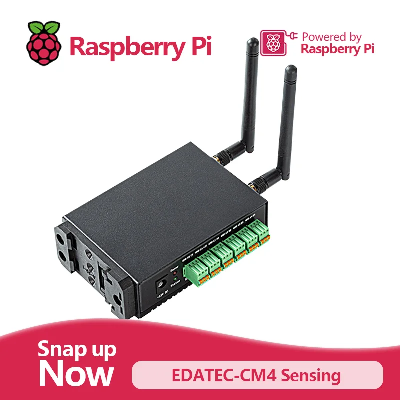 Broadcom-sensor EDATEC CM4 BCM2711, PC Industrial para lote y adquisición de datos, aplicación basada en Raspberry Pi CM4, hasta 8GB de RAM
