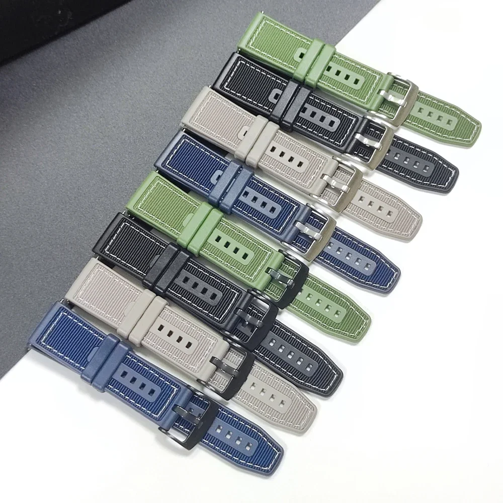 Correa de reloj de 22mm para Zeblaze Vibe 7 Pro, banda de silicona de nailon para Zeblaze Stratos 3 2 Btalk Beyond 2 GTR3 GTS3 Ares 3 Pro - imagen 2