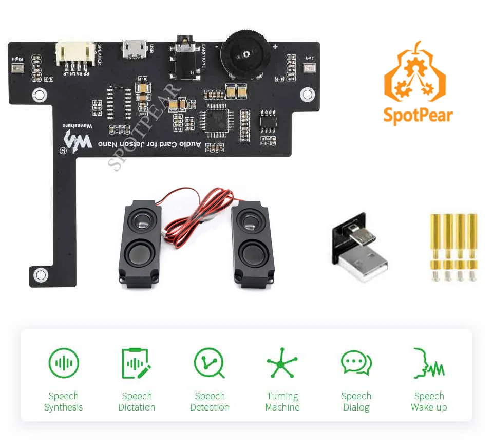 Jetson-tarjeta de Audio Nano, códec de Audio USB, Sin controladores, Plug And Play