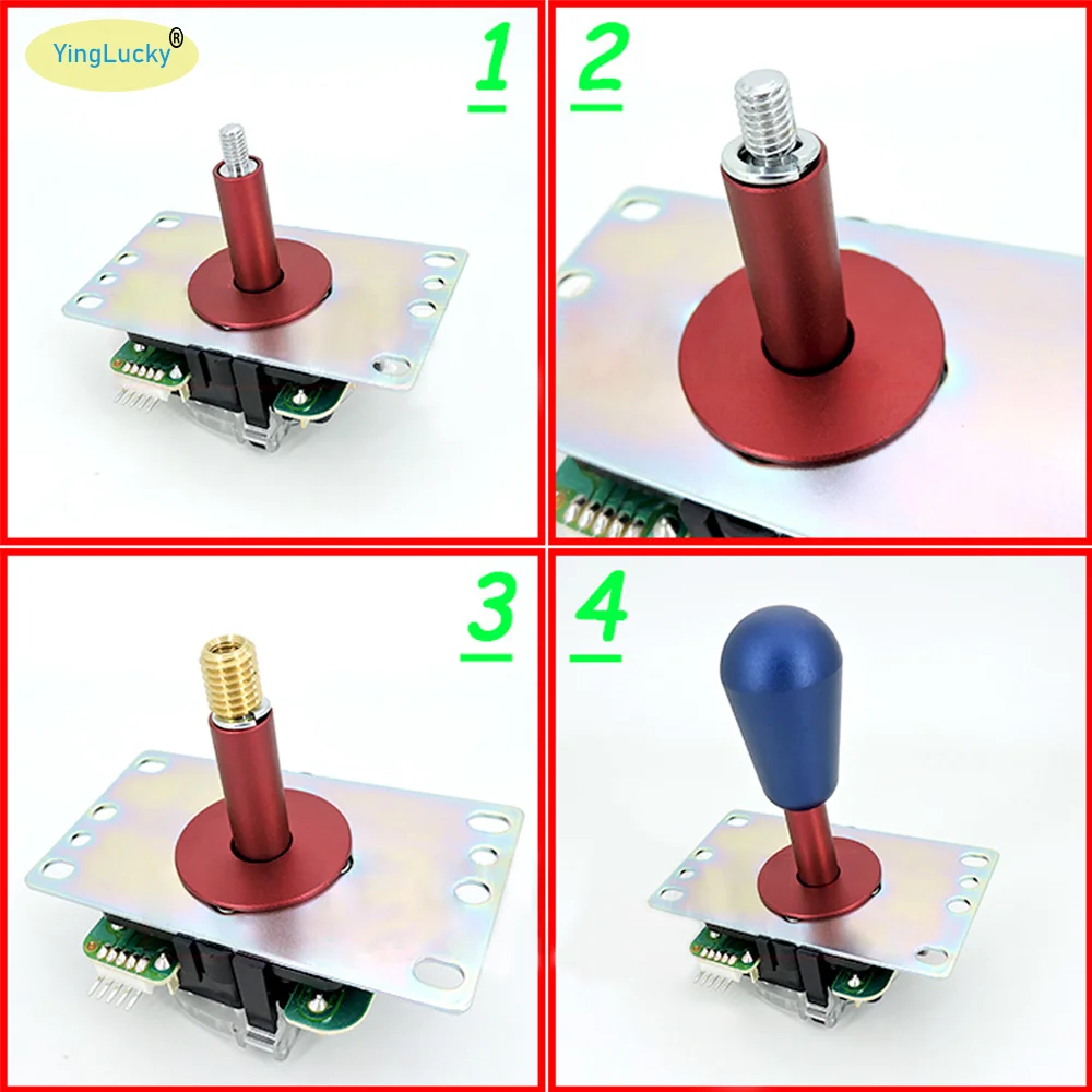 SANWA TopBall-Bola chapada en plata para máquina de juego ZIPPY SEIMITSU, Joystick con cabeza de bola, estilo americano, 35mm - imagen 5