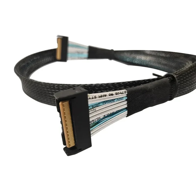 PCIE5.0 Slim SAS MCIO 74P a servidor MCIO 74P de transferencia de 32G, cableado de giro de alta velocidad, 0,7 M - imagen 2