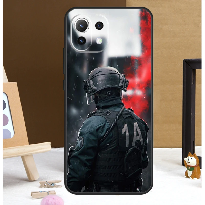 Funda con símbolo de policía para Xiaomi 14 15 Ultra 13T 14T 15T 17 Pro Max POCO F8 Ultra F5 F6 F7 X5 X6 X7 Pro - imagen 3