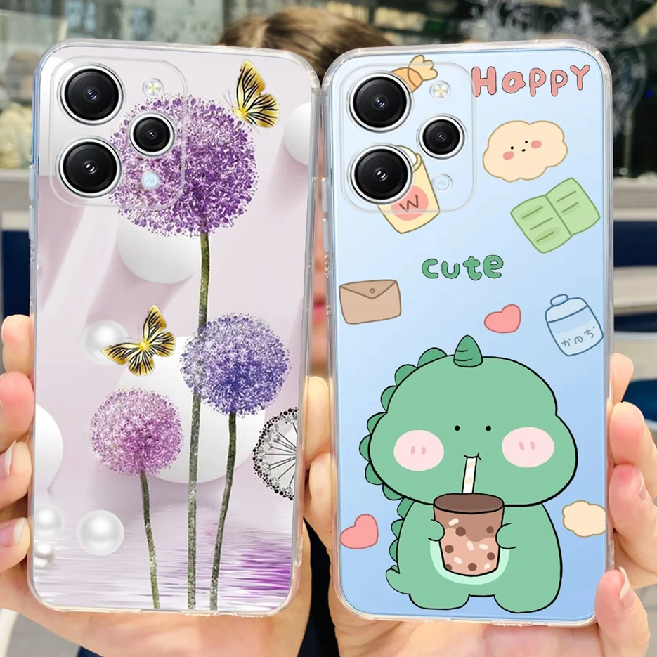 Funda de silicona transparente para Xiaomi Redmi 12, cubierta pintada a la moda, parachoques suave, novedad de 2023 - imagen 5