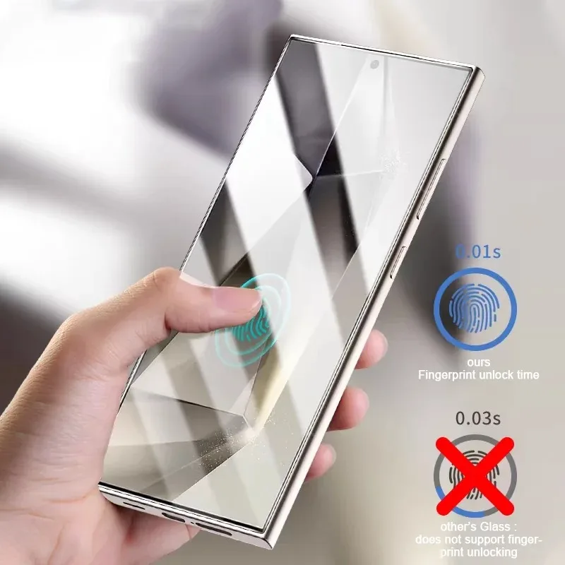 2 uds desbloqueo de vidrio templado para Samsung S25 Ultra S23 S22 S21 Plus FE Protector de pantalla para Samsung S24 Ultra S25 borde de vidrio - imagen 4