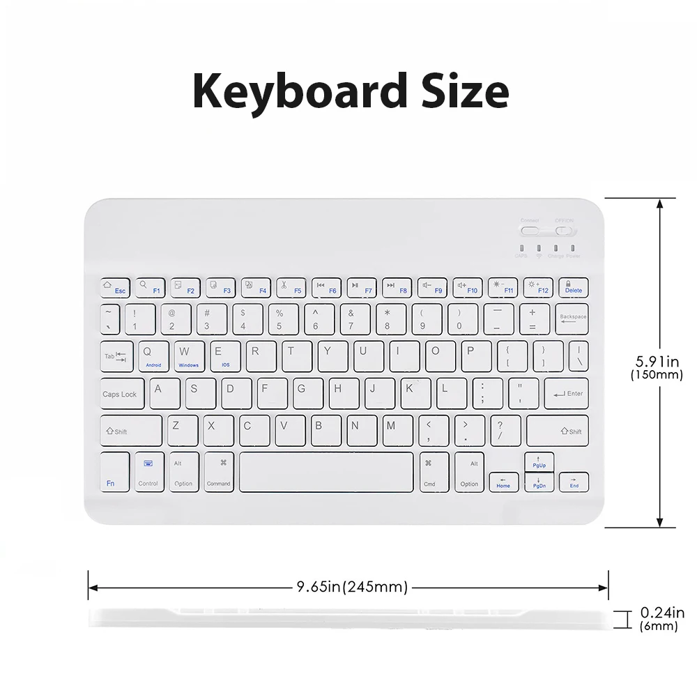 Para Android Ios Windows teclado inalámbrico Bluetooth multilingüe accesorios de ordenador teclado de tableta verde y ratón monomodo - imagen 5