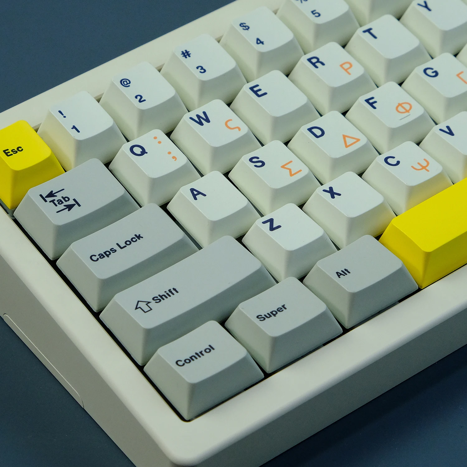 Teclas grises Retro, blancas y grises, perfil de cereza, teclas de sublimación de tinte PBT para teclado mecánico Cherry MX Switch - imagen 2