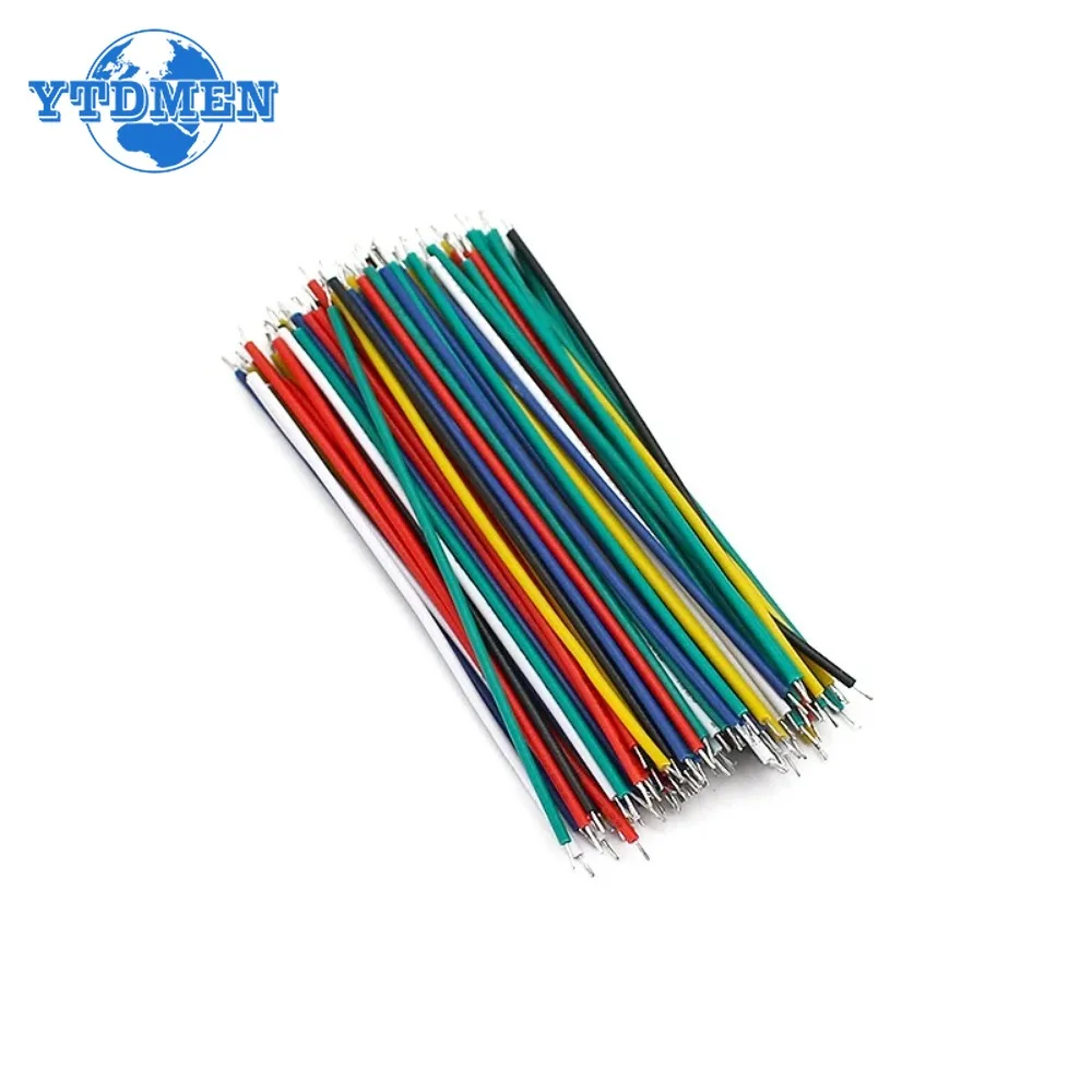 50 Uds/120 Uds cables conductores de estaño 26AWG Cable de puente 8cm multicolor, para PCB y Cable de placa de pruebas de alta calidad - imagen 5