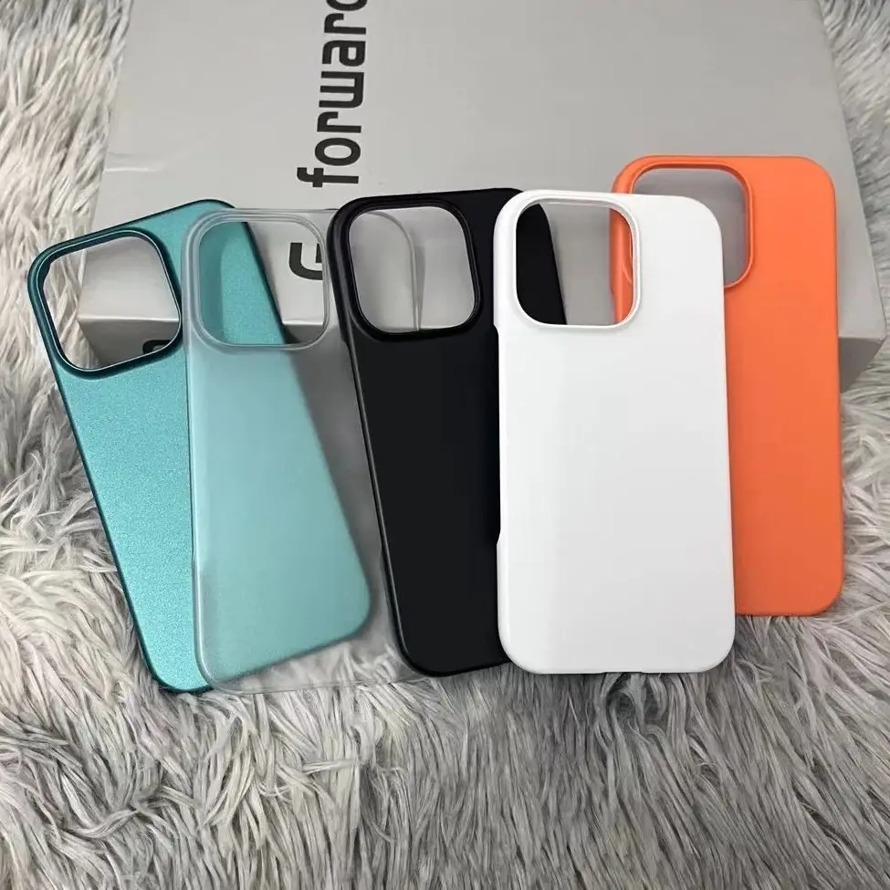 Funda mate dura de PC de medio paquete de lujo para iPhone 17 Air 16 15 14 Plus 13 12 Mini 11 Pro Max cubierta trasera de Color caramelo - imagen 3