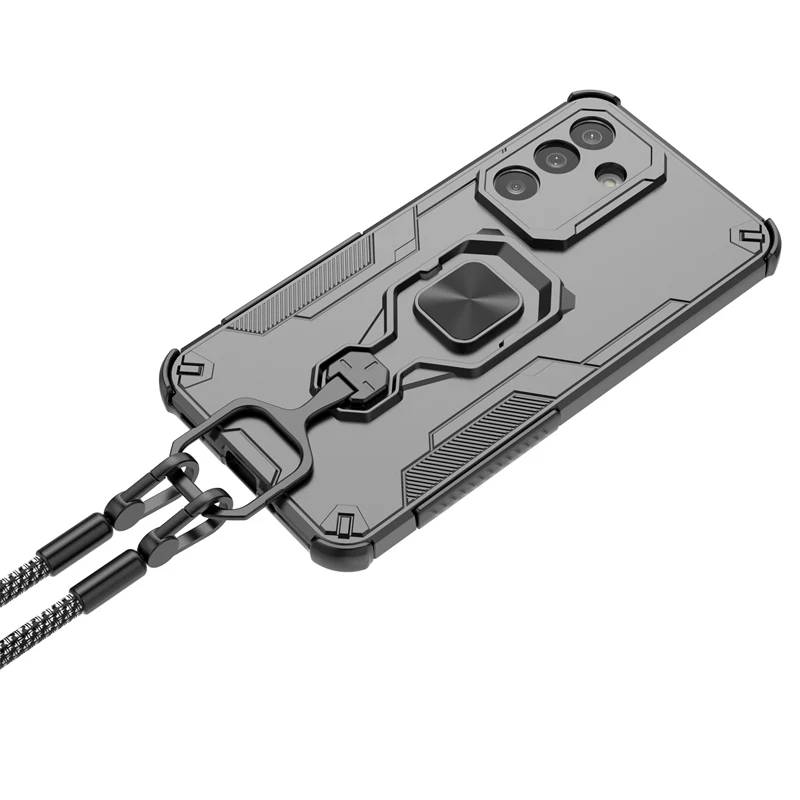 Funda de teléfono King Kong con soporte de Metal para Samsung Galaxy M56, Funda de hoja de hierro magnética para Samsung M56 чехол, Funda trasera - imagen 5