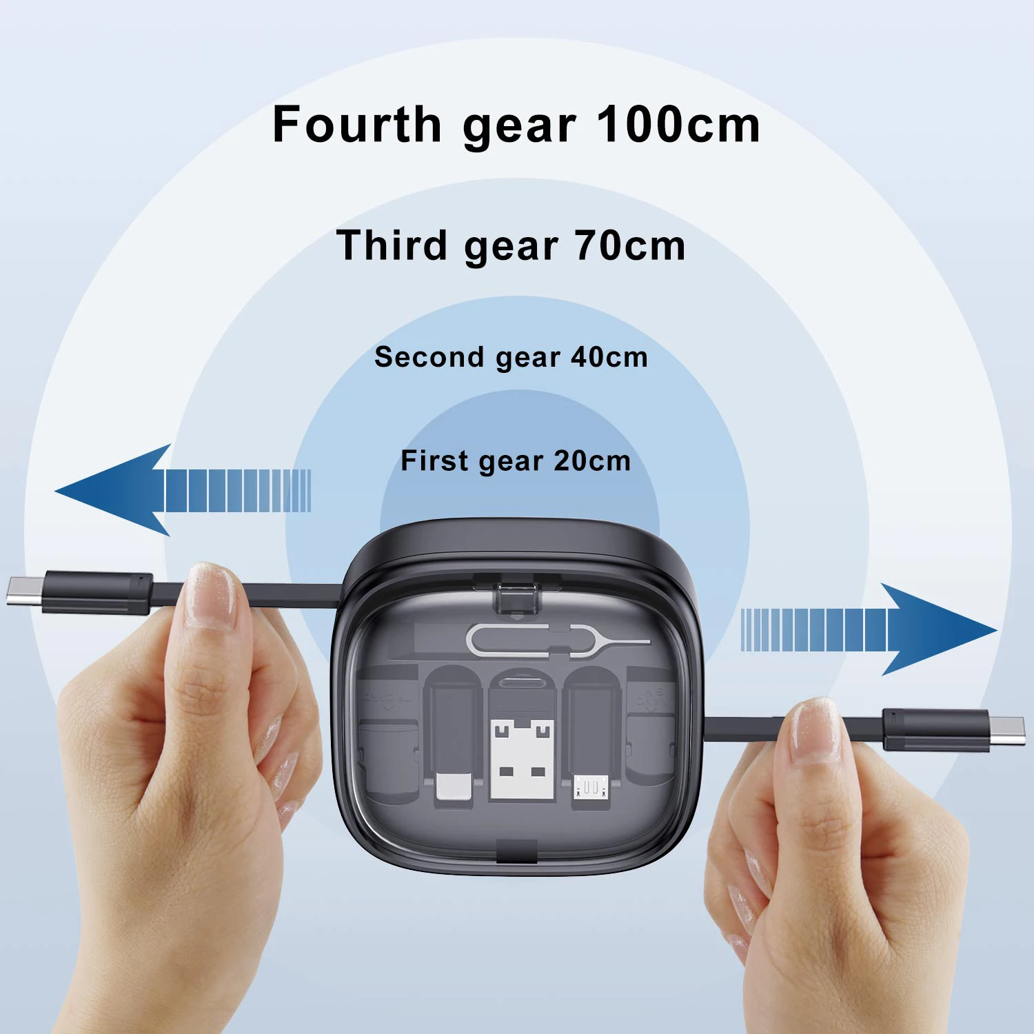 Cable de carga súper rápido multifuncional de 60W para iPhone, Samsung, Xiaomi, Micro USB tipo C, Cable de cargador retráctil - imagen 5