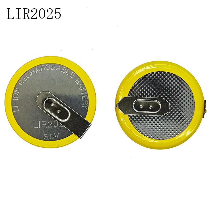 2 unids/lote LIR2025 2025 180 grados s pines batería recargable para llave de control remoto de automóvil