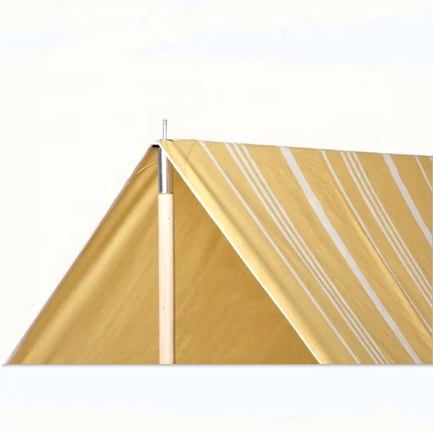 Tienda de campaña, nuevo diseño, Material de lona de algodón UV 50, sombrilla, tienda de playa con postes de madera/tienda elástica para exteriores - imagen 3