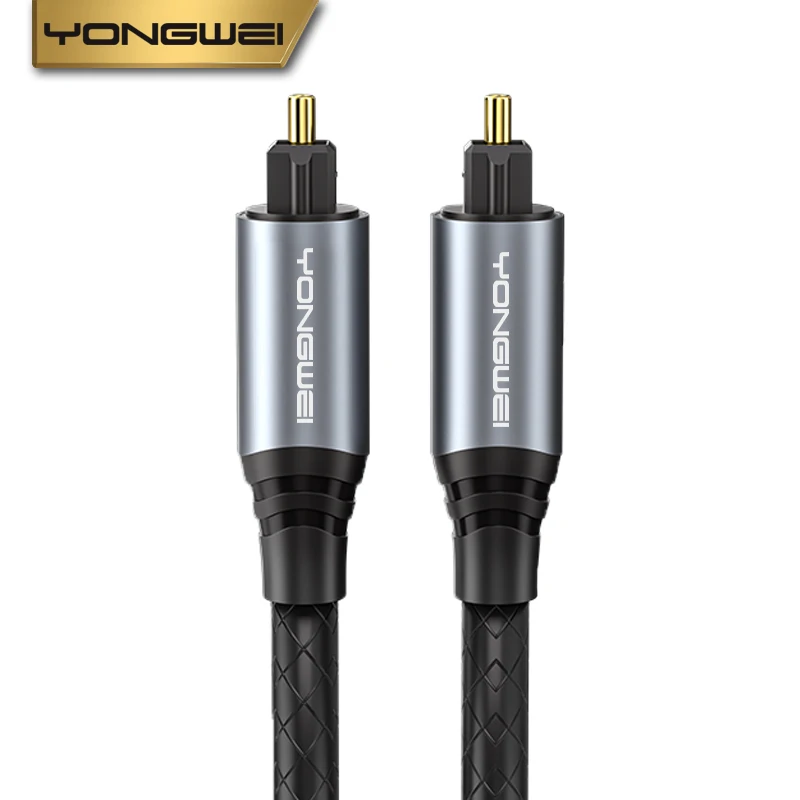 YONGWEI SPDIF fibra Toslink Audio Cable5.1 Cable de Audio óptico Digital para TV Box PS4 altavoz Cable barra de sonido amplificador Subwoofer