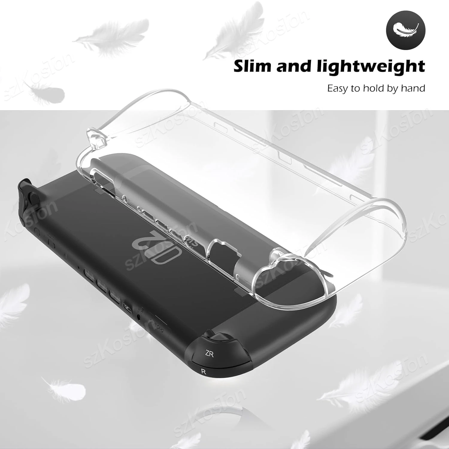 Cubierta transparente delgada de TPU para Switch 2, funda protectora antiarañazos, absorción de golpes, diseño de agarre ergonómico para accesorios Switch2 - imagen 5