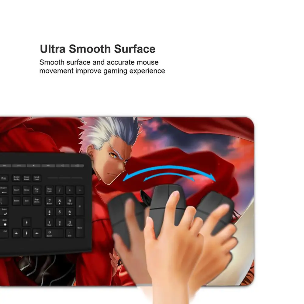 Alfombrilla de ratón grande de Anime Girl, tapete grueso para teclado de ordenador, mesa de escritorio - imagen 4