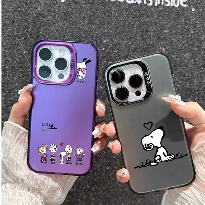 Bonita funda chapada de Snoopy para Huawei Honor 200 400 Pro 90 Lite 70 X6B X7B X9B X8A X9A Magic 7 Lite P30 P40 Pro Nova 11 10 - imagen 4