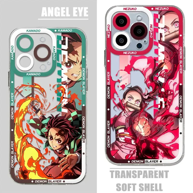 Funda de silicona de Anime Demon Slayer para Samsung Galaxy S24 S23 S22 Ultra S21 S20 FE Note 20 10 Plus A15 A25 A35 A55 cubierta transparente - imagen 2