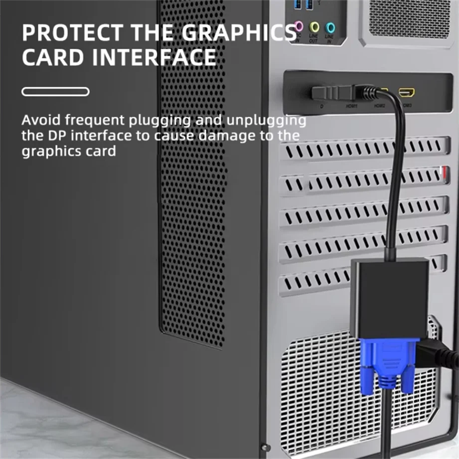 Adaptador HDMI a VGA de 1080P, convertidor de Cable VGA analógico Digital compatible con HDMI macho a hembra para PC, portátil, tableta, HDTV - imagen 3
