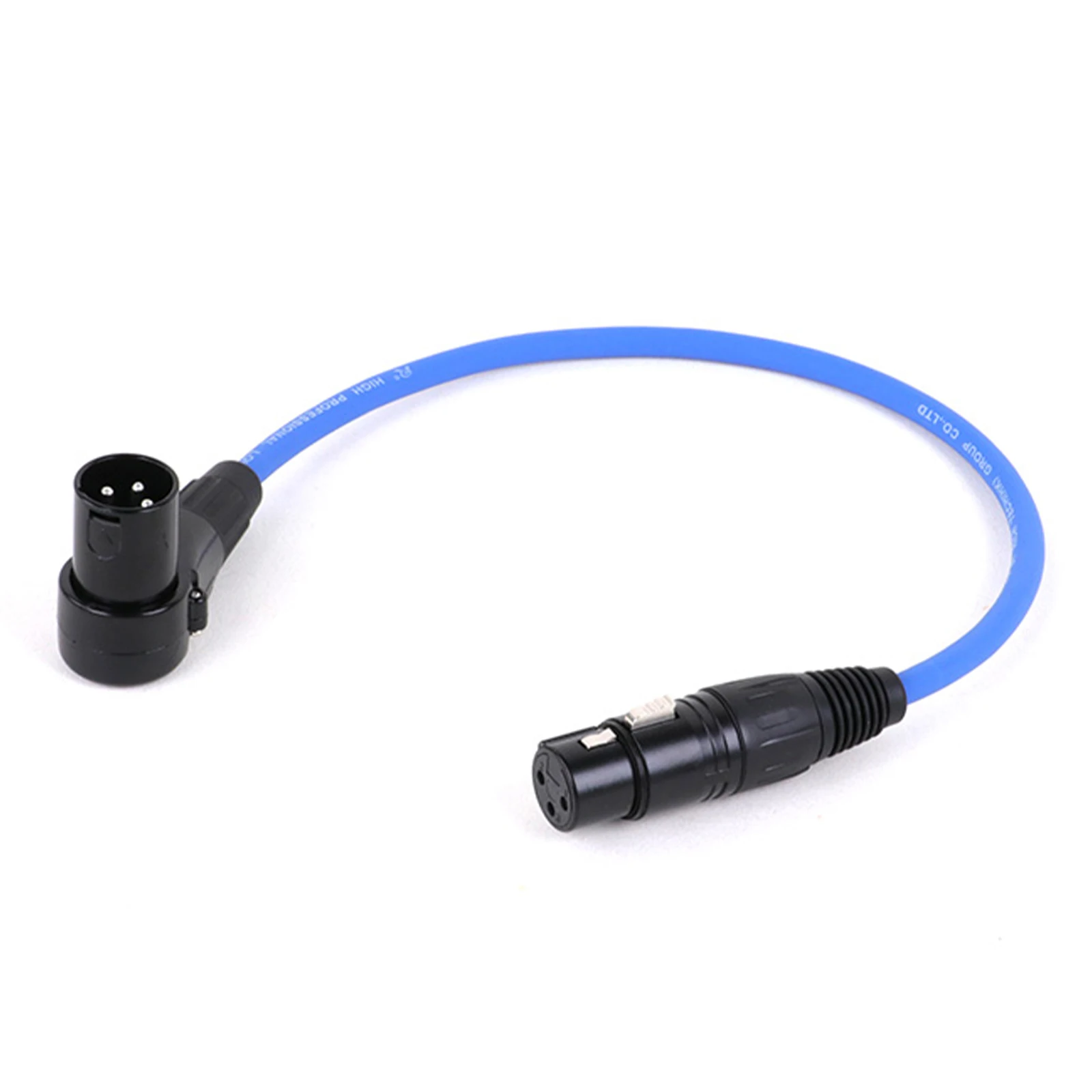 Cable de micrófono XLR de ángulo recto, 3 pines, macho de 90 grados a hembra recta, cable colorido equilibrado, 0,3 M-15 M, 1 ud. - imagen 5