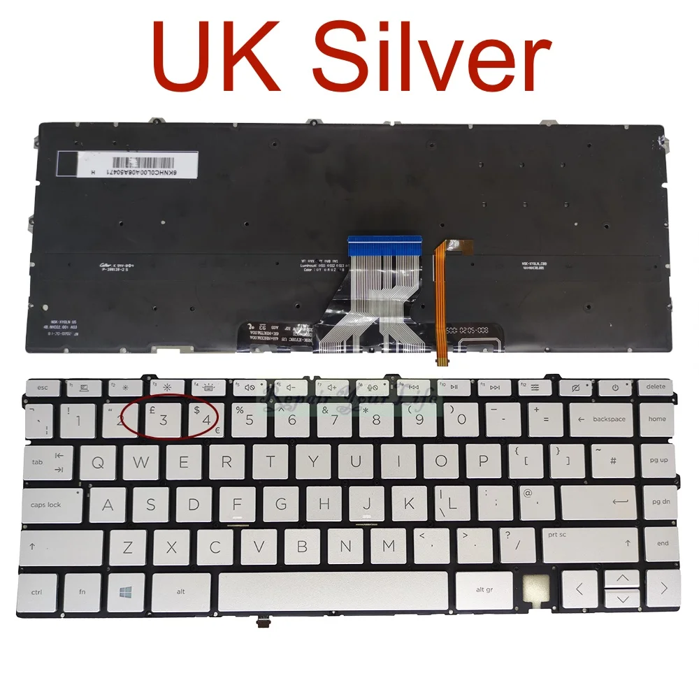 Teclado retroiluminado para HP X360, 15-ES, 15T-ES, 15M-ES, ES000, 13-ay, 13-BD, TPN-W149, W150, M45474-001 - imagen 4