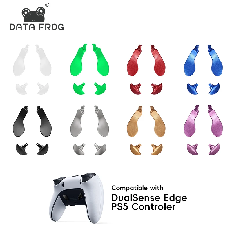 Botones traseros de Metal DATA FROG para controlador PS5 Edge Elite, paletas de Metal para PS5 Edge Elite, piezas de repuesto para Dualsense