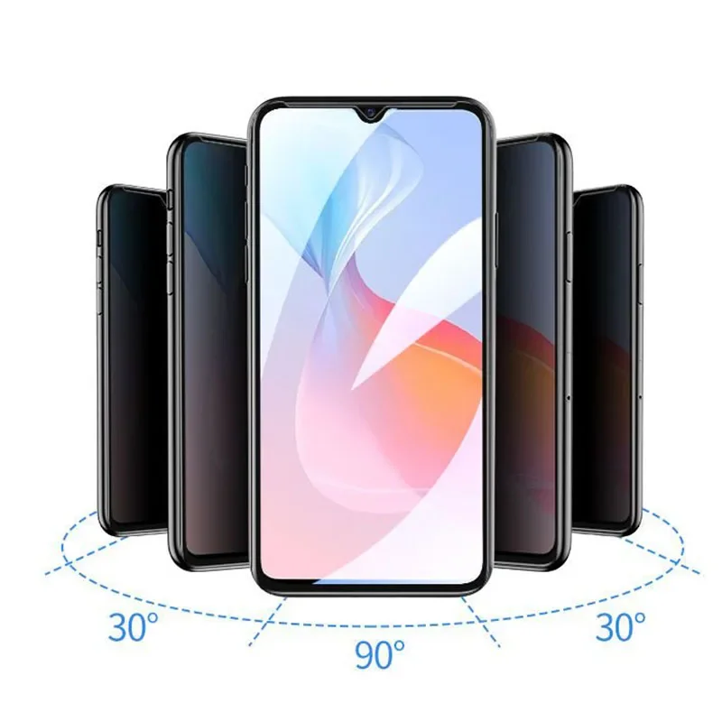 Para ZTE Blade A33S A33 Plus A72 A72S A54 A34 A73 4G 5G Anti espía vidrio templado Protector de pantalla de privacidad cubierta de película protectora - imagen 5