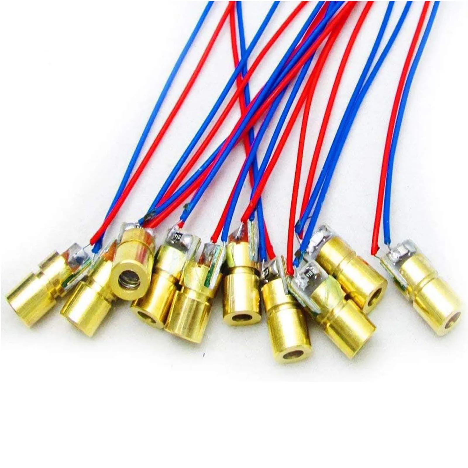 10 Uds diodos láser 5mW 650nm Diodo Dot circuito de Diodo láser 3V/5V módulo de cabeza de cobre puntero vista - imagen 4