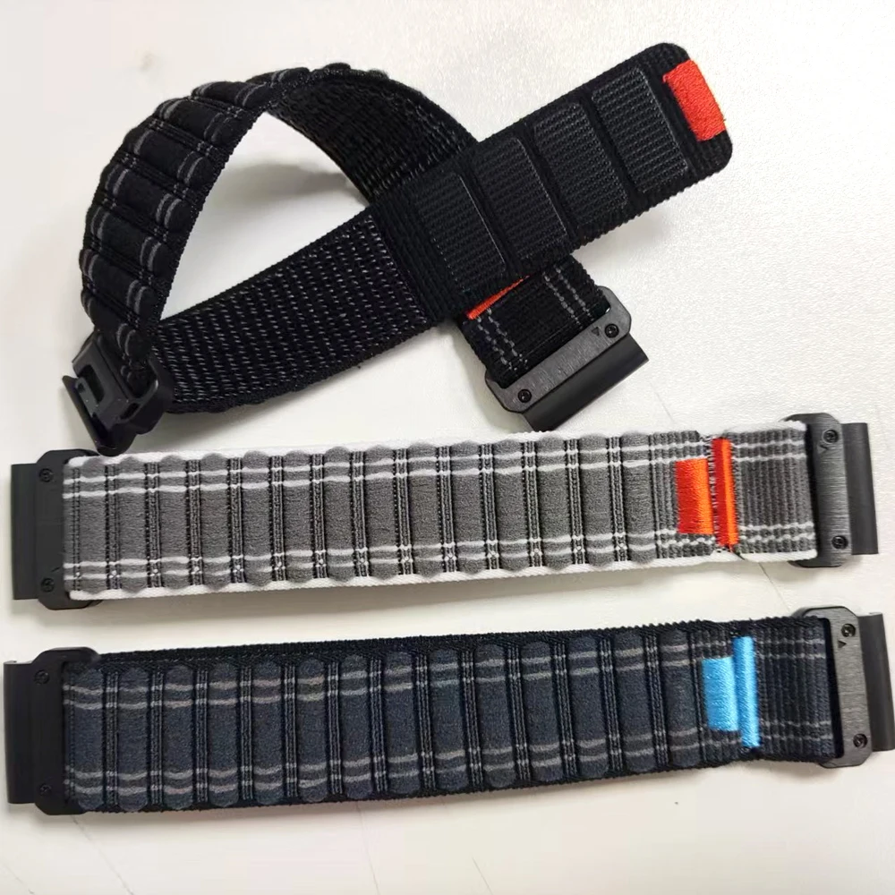 Correa deportiva de nailon QuickFit de 22mm y 26mm para Garmin Fenix 8 Pro E 5 6 7 7X/Quatix TACTIX 8/Enduro3 2 Epix Gen2 instinto 3 - imagen 3