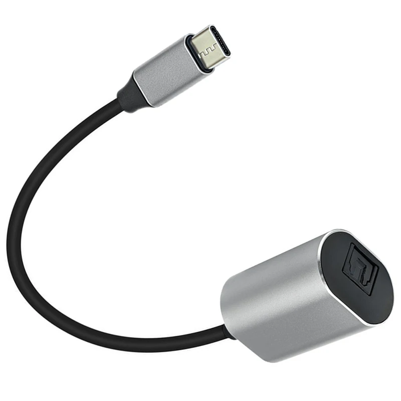 Cable conector USB-C macho a TOSLINK hembra, carcasa de aluminio de 20cm, estéreo SPDIF PCM, compatible con adaptador de salida de Audio USB-C - imagen 3