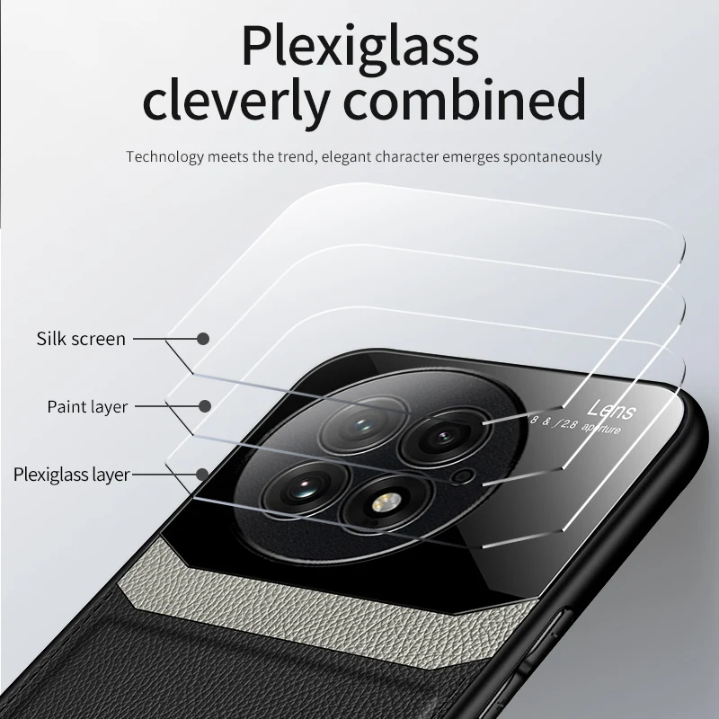 Para OnePlus 13 funda de cuero PU de lujo + funda protectora trasera de lente de PC dura para OnePlus 13 12 11 12R 11R 10T 1 + 13 carcasa de teléfono - imagen 2