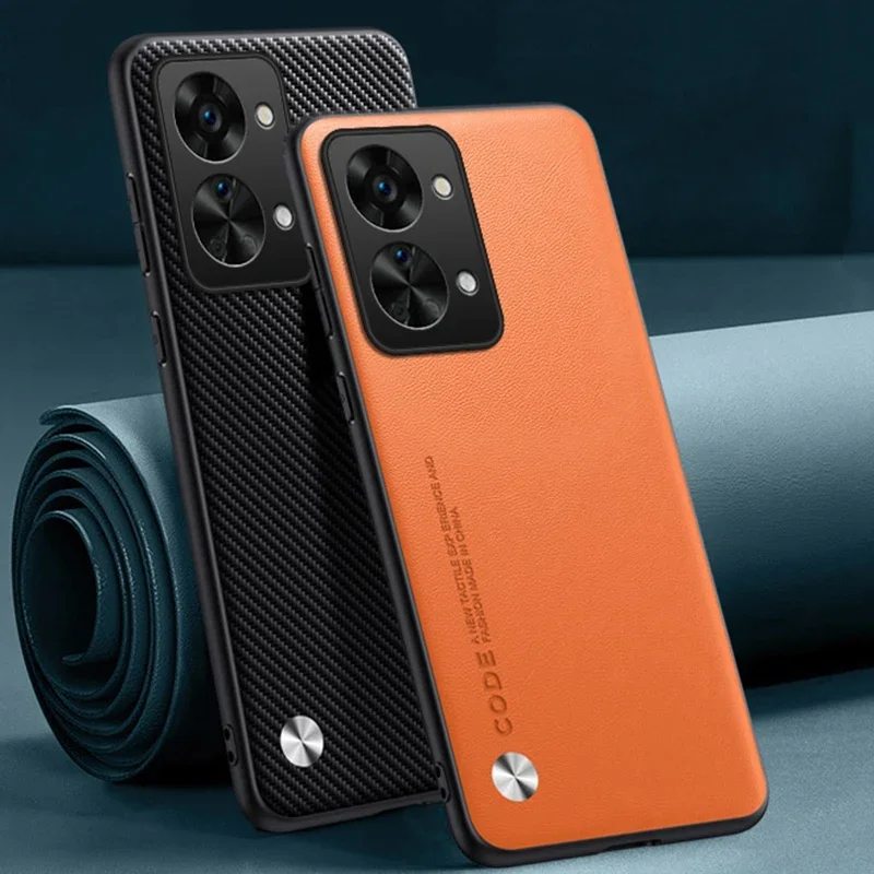 Funda de teléfono de silicona mate para OnePlus Nord 2T 5G Nord2T, funda protectora de cuero PU de lujo para One Plus Nord 2T - imagen 2