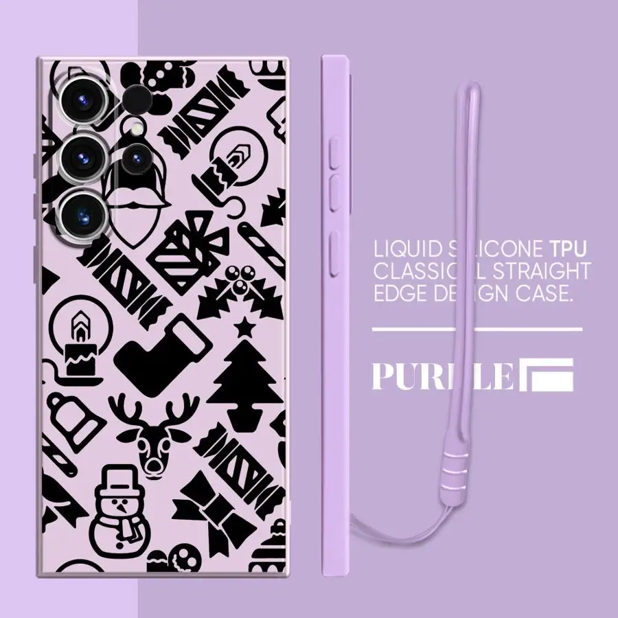 Funda de teléfono con funda suave a la moda con elemento navideño creativo para Samsung Galaxy S21 Plus S22 Ultra Note 20 10 Ultra S24 FE S25 Edge - imagen 4