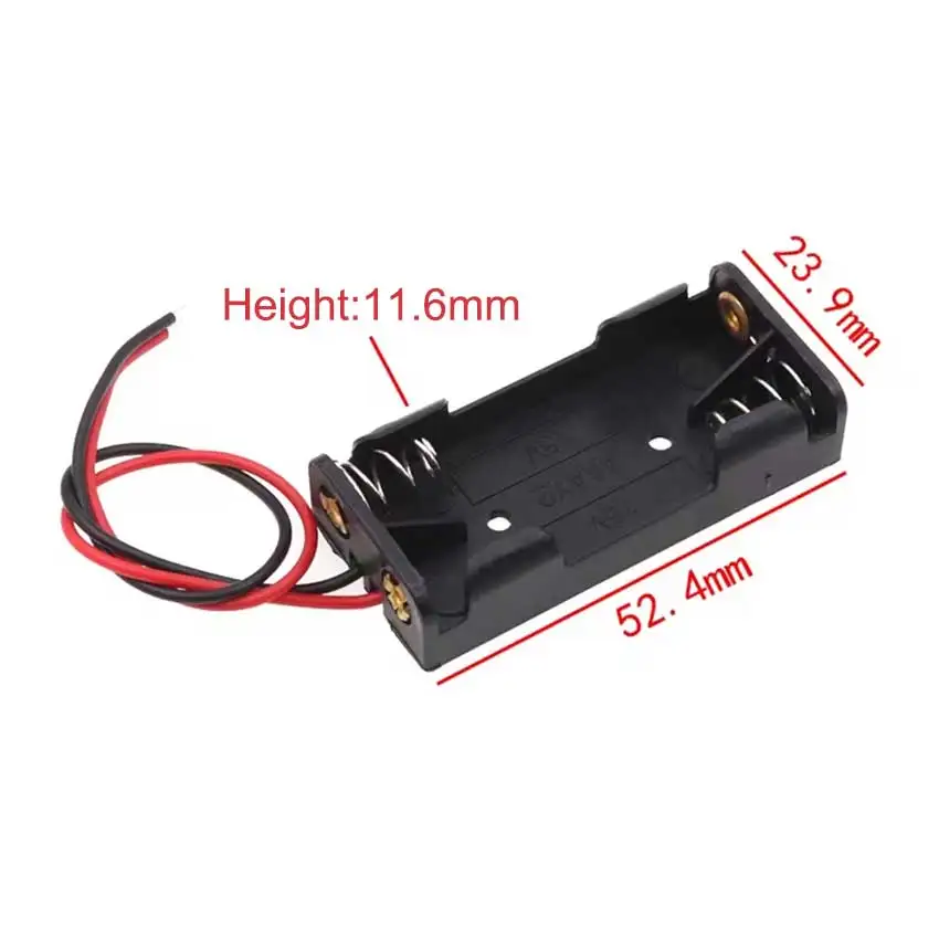 Caja de Banco de energía AAA 1X 2X 3X 4X 6X 8X 1,5 V caja de almacenamiento de soporte de batería AAA 1 2 3 4 6 8 ranuras contenedor de baterías con cable - imagen 3