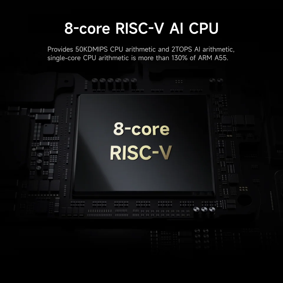 Orange Pi RV2 RAM ordenador de placa única DDR4 8-Core RISC-V 2TOPS AI CPU WiFi BT5.0 BLE M2 PCIE SSD Mini PC compatible con Ubuntu OS - imagen 5