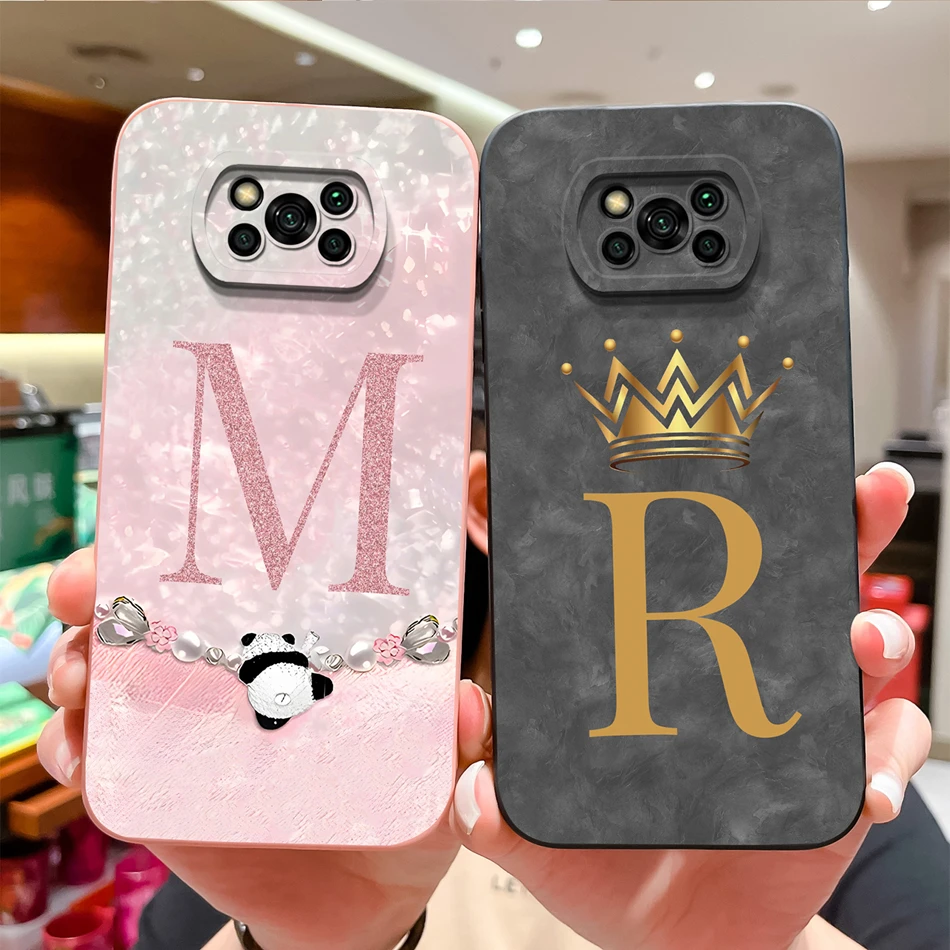 Funda para Poco X3 Pro/X3 NFC/X3 GT Funda letras de moda contraportada de alta calidad para Poco X 3 GT X3Pro X3NFC carcasa de teléfono suave - imagen 2