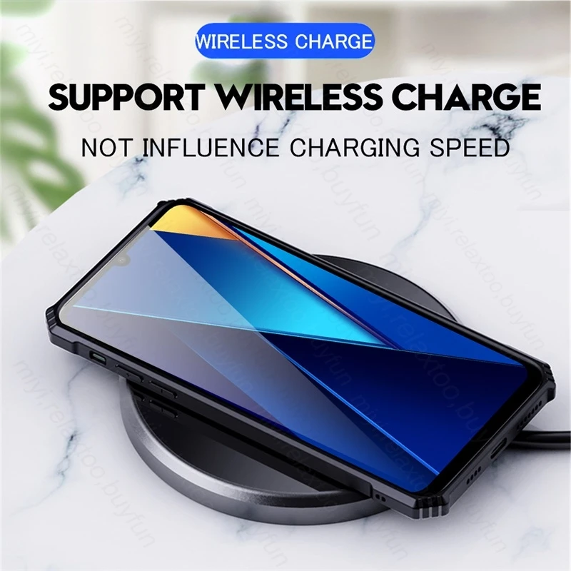 Funda de teléfono acrílica transparente para Xiaomi Poco C65 4G, anillo de soporte magnético, armadura a prueba de golpes, Coque PocoC65 C 65 4G 2310FPCA4G, 6,74" - imagen 3