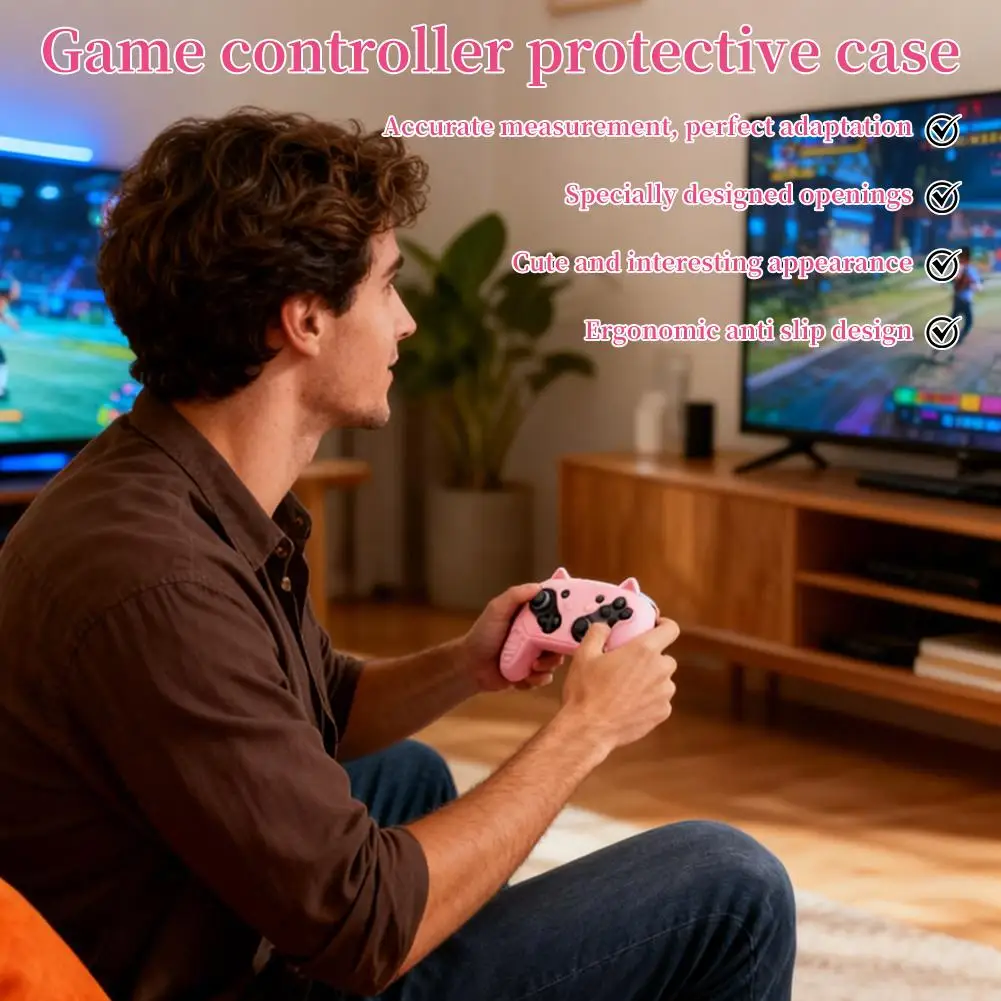 Funda de silicona colorida para controlador Switch2 Pro, funda protectora de silicona, carcasa suave antiarañazos y anticaída con Joystick Z1P1 - imagen 4