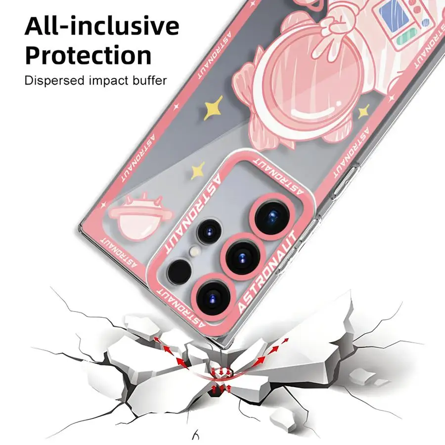 Funda de teléfono de astronauta espacial de lujo para Galaxy note 20, 20Ultra, S21, S23, S22, S20, S24 Plus, S20, S23, S22, S21, S24, S23 Ultra, S20, S23, S21 FE - imagen 4