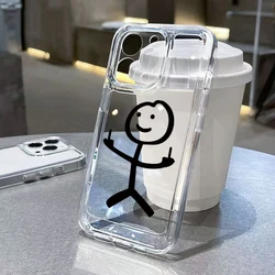 Matchman Funda Transparente Suave iPhone 17/16/15/14 – Dibujos Animados