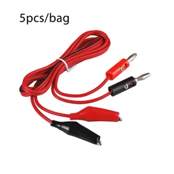 Conector Banana 4 mm con Pinza Cocodrilo para Pruebas Eléctricas